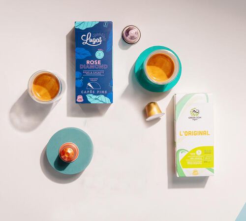 Pack d&eacute;couverte 30 capsules compatibles Nespresso* Original avec lot de 2 verres &ndash; MAXICOFFEE image number 1