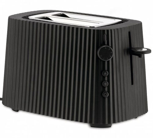 Grille-pain &eacute;lectrique - 2 fentes - Noir Pliss&eacute;- Alessi
