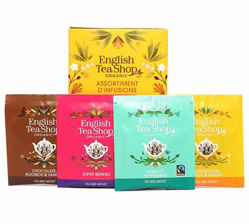 Assortiment d'infusions Bio - 4 x 5 m&eacute;langes de sachets - ENGLISH TEA SHOP image number 1