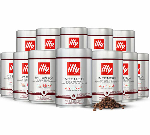 Illy Coffee Beans Espresso Intenso Dark Roast - 12 x 250g