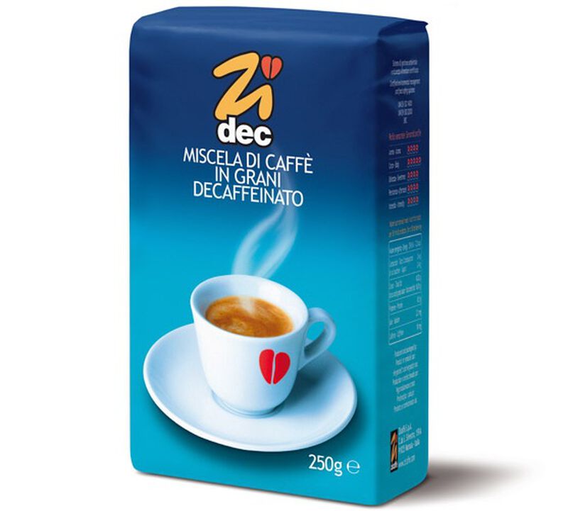 Zicaff&egrave; 'Zidec' decaffeinated coffee beans - 250g image number 0