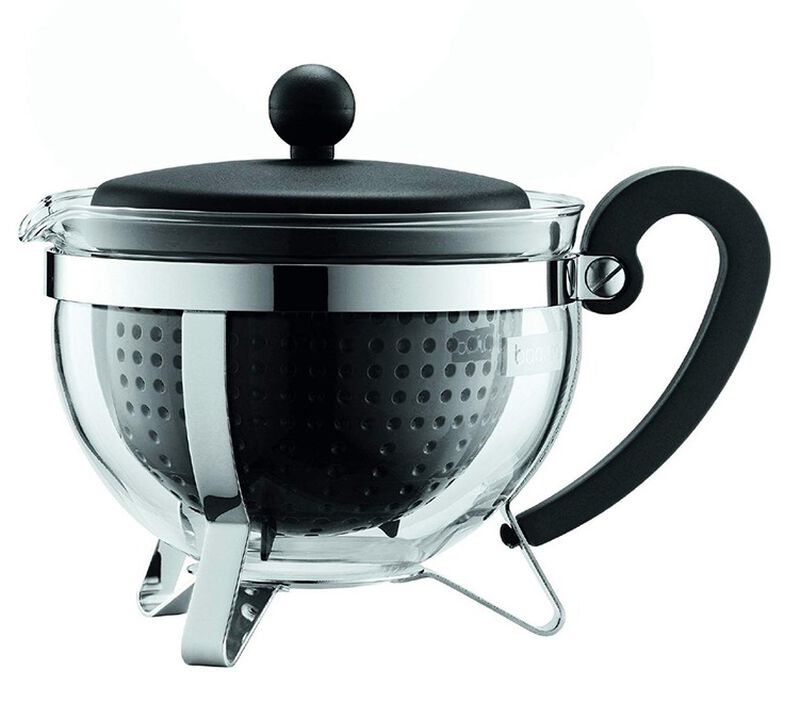 Bodum Chambord Glass Teapot with Infuser in Black - 1L image number 0