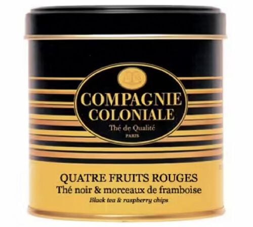 Luxury Quatre Fruits Rouges Black Tea - 120g loose leaf tea in tin - Compagnie Coloniale