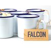 Mug - 35 cl - blanc avec bordure bleue FALCON ENAMELWARE image number 1