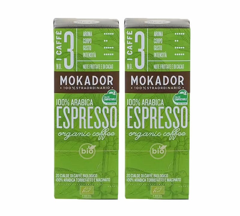 40 dosettes ESE Arabica Bio - MOKADOR CASTELLARI image number 0