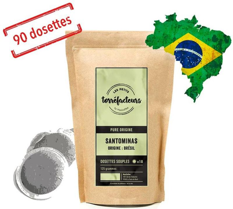 90 dosettes souples - Santominas Br&eacute;sil - LES PETITS TORREFACTEURS image number 0