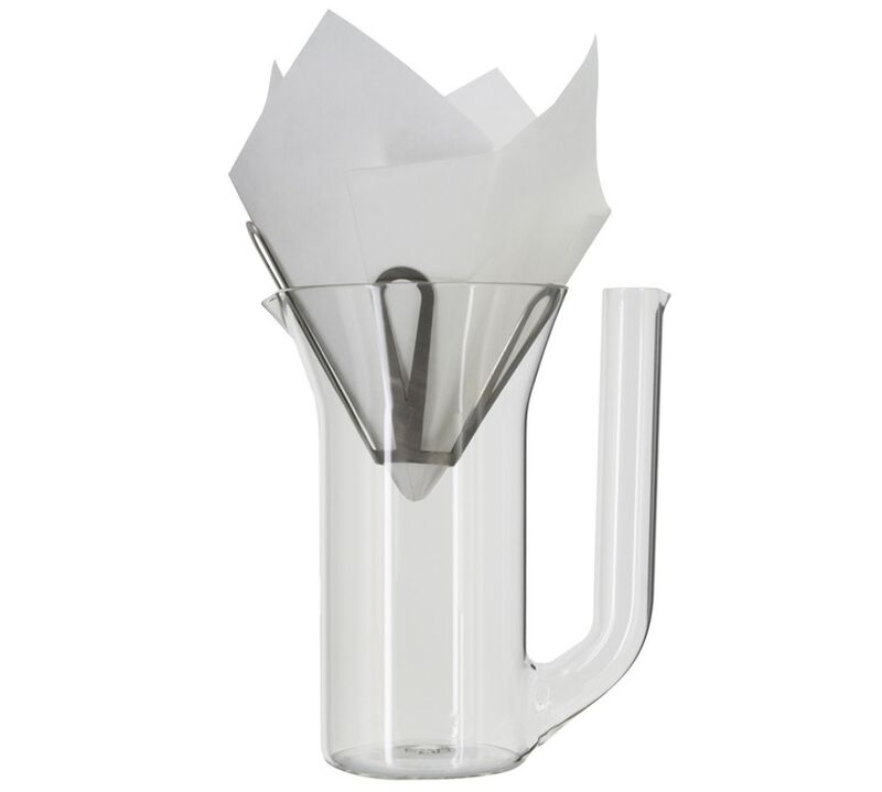 E&B glass carafe + thermometer and kalita filter holder, dripper and pour over image number 1