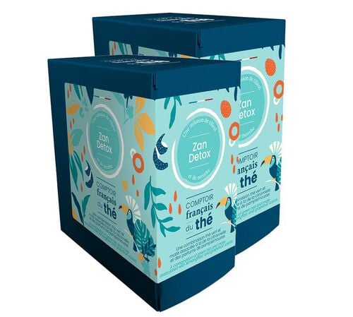 Lot de 2 Th&eacute; Vert Zan Detox - 40 sachets - COMPTOIR FRAN&Ccedil;AIS DU TH&Eacute;