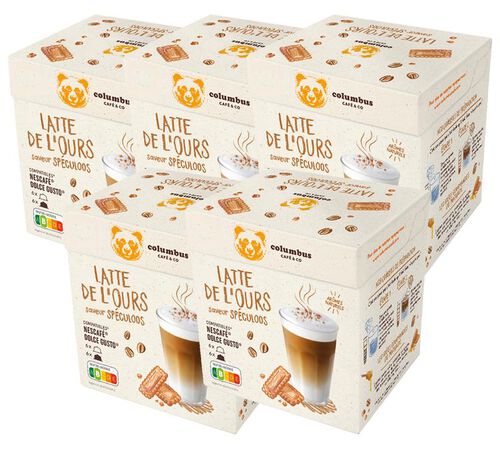 Colombus Dolce Gusto Pods Latt&eacute; de l'Ours Speculoos x 60