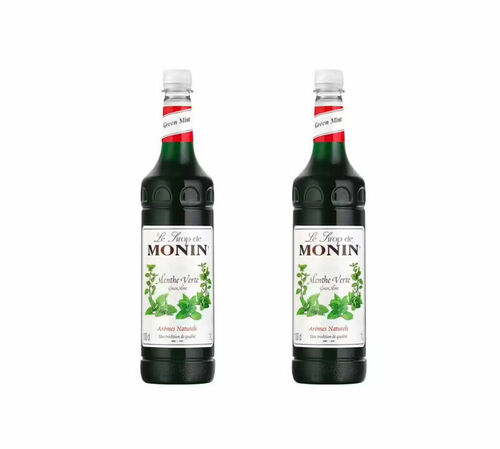 Sirop Monin Menthe - Bouteille plastique - 2 x 1L