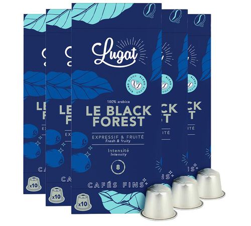 50 Nespresso* Original Compatible Capsules Black Forest &ndash; Lugat