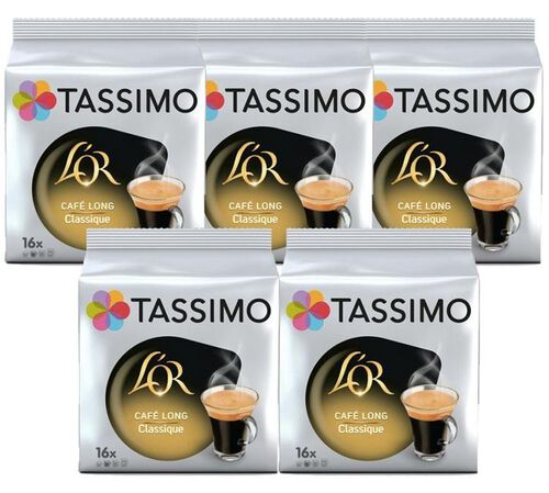 Tassimo pods L'Or Caf&eacute; Long Classique x 80 T-Discs