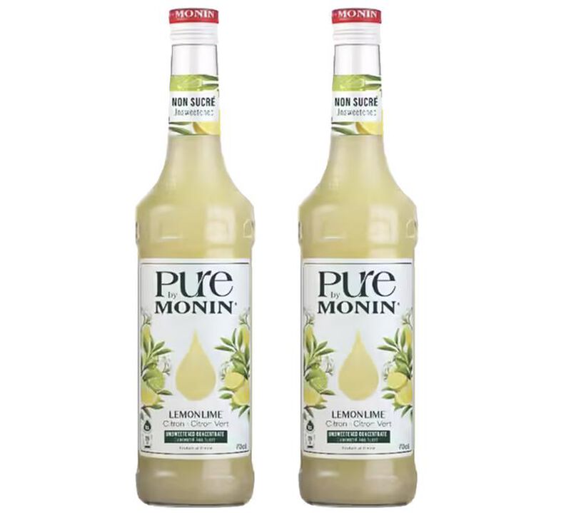 Pure by Monin - Citron et Citron vert - 2 x 70 cl image number 0