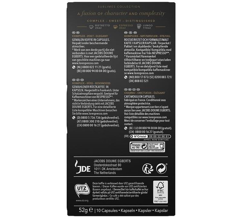 L'Or Espresso Capsules Or Rose Nespresso Compatible x 50 image number 1