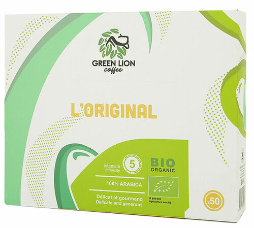 50 Nespresso* Pro Compatible Capsules Original Organic &ndash; GREEN LION COFFEE