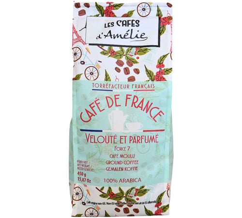 450 g -&nbsp;Caf&eacute; moulu - Caf&eacute; de France - LES CAF&Eacute;S D'AM&Eacute;LIE
