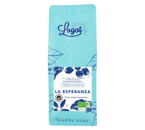 Caf&eacute;s Lugat Organic Coffee Beans La Esperanza from Colombia - 250g