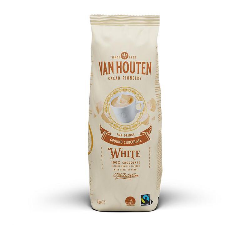 Van Houten Ground White Chocolate White - 1kg image number 0