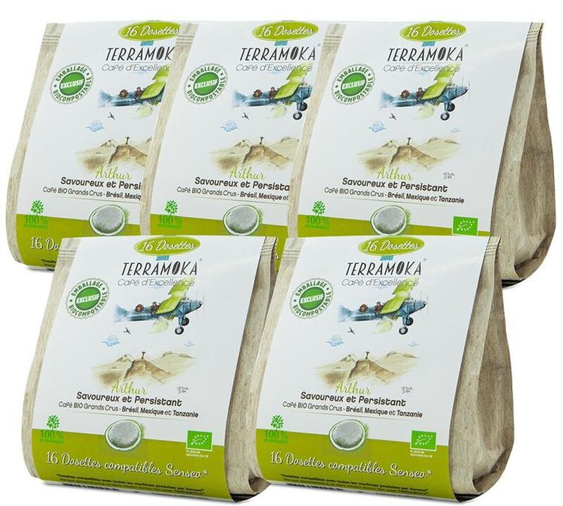 Terramoka Arthur Senseo Organic Coffee Pods x 80 Senseo pods image number 0