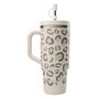 Qwetch Insulated Travel Water Bottle with Straw - Sand Leopard - 90 cl image number 1