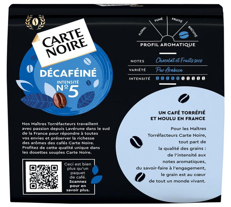 36 dosettes souples n&deg;5 D&eacute;caf&eacute;in&eacute; - CARTE NOIRE image number 3