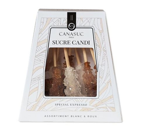 Valisette B&acirc;ton Sucre de Canne Blanc & Ambr&eacute; pour Expresso - 10 b&acirc;tonnets - CANASUC