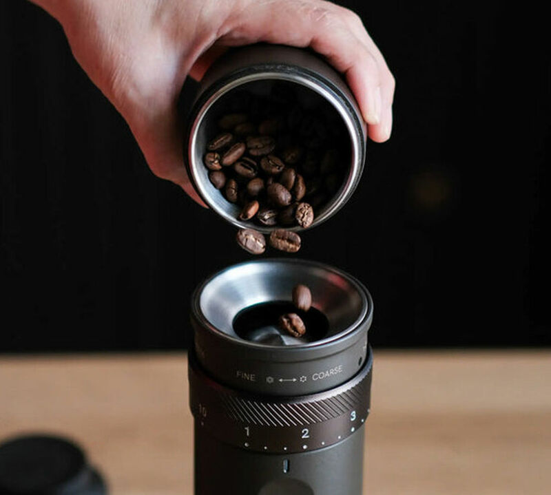 OutIn Fino Portable Electric Coffee Grinder - Tundra Brown image number 2
