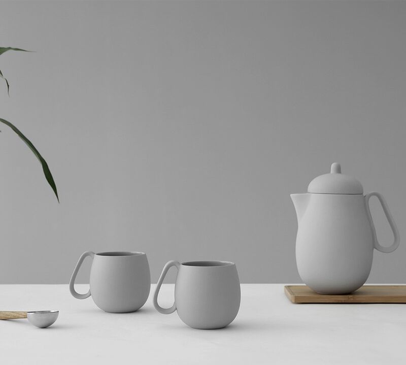 Viva Scandinavia - Set di 2 tazze in porcellana Light Grey Nina 28 cl image number 1