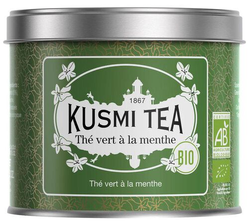 Gr&uuml;ner Tee Minze Bio - Metalldose 100 g - Kusmi Tea