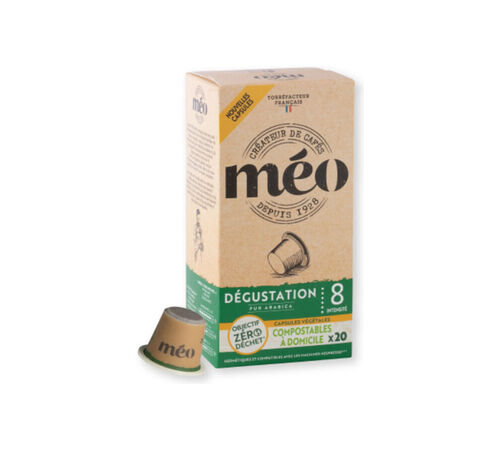 20 - Capsules compatibles Nespresso* Original - D&eacute;gustation - CAF&Eacute;S M&Eacute;O