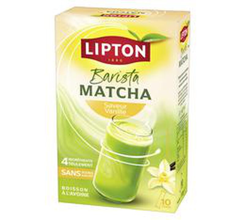 Barista Matcha original avoine vanille - Th&eacute; instantan&eacute; - 10 sticks  - LIPTON image number 2