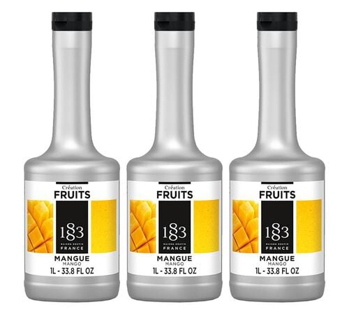 Lot de 3 pur&eacute;es de fruit Cr&eacute;ation Fruits 1883 - Mangue - 3 x 1 L