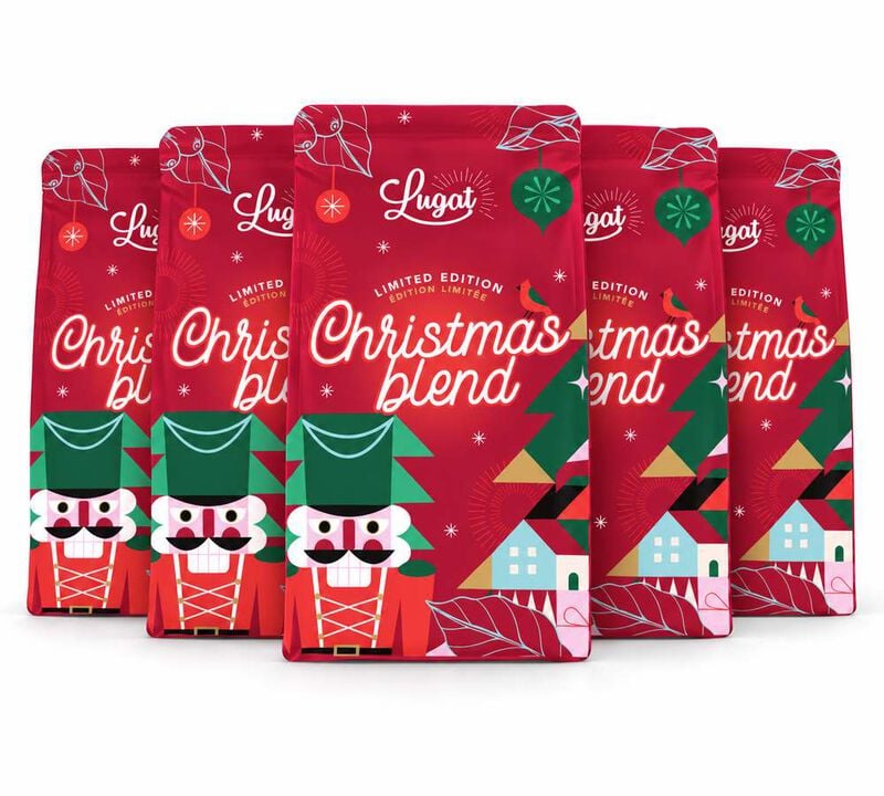 5 x 200 g - Caf&eacute; en grain - Christmas Blend (&eacute;dition limit&eacute;e) - LUGAT image number 0