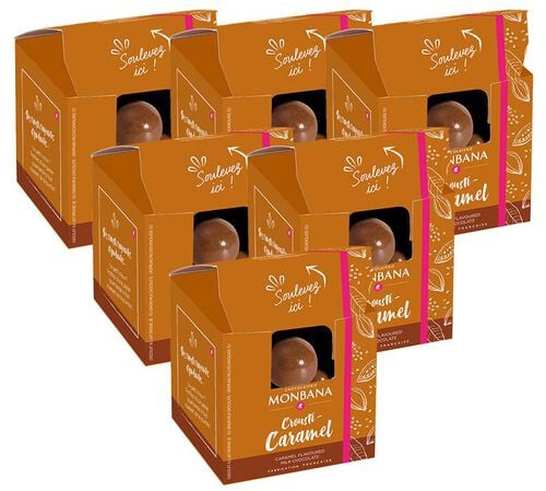 Pack Mini Bo&icirc;tes Distributives Crousti-Caramel - 5 x 90 g - MONBANA
