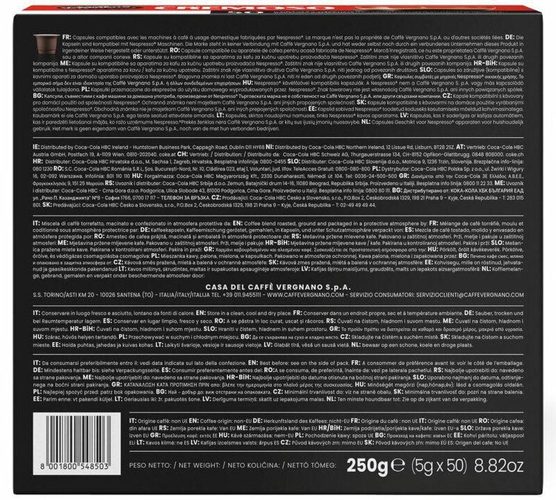 100 Nespresso* Original kompatible Kapseln Espresso Cremoso &ndash; CAFF&Egrave; VERGNANO image number 1