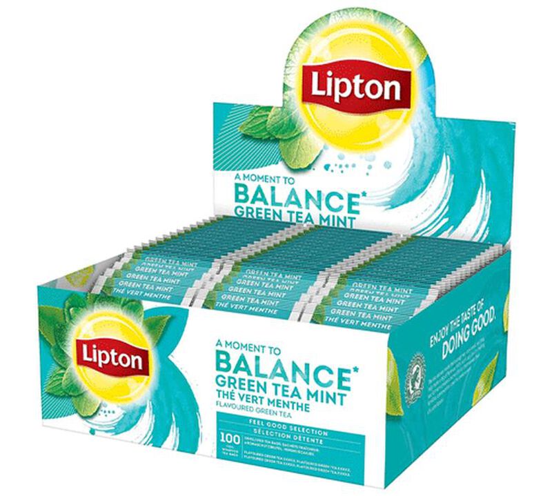 Th&eacute; Vert Menthe Feel Good Selection - 100 sachets - LIPTON image number 1
