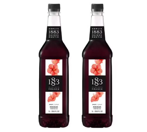 Sirop d'hibiscus 1883 Routin - Bouteille Plastique - 2 x 1 L