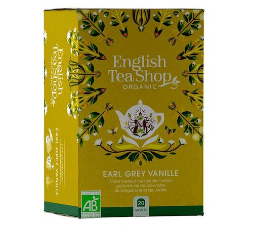 Schwarzer Tee Bio Earl Grey Vanille - 20 Teebeutel - English Tea Shop