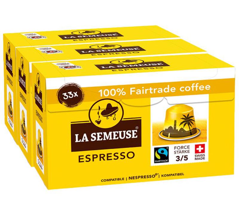 99 capsules compatibles Nespresso* Original Espresso Fairtrade - LA SEMEUSE image number 0