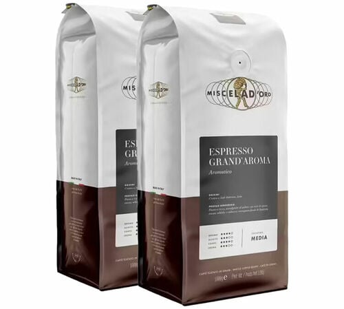 2 x 1kg - Caf&eacute; en grain - Espresso Grand'Aroma - MISCELA D'ORO