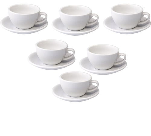 6 Tasses Cappucino et sous-tasses Egg 20 cl blanc - Loveramics