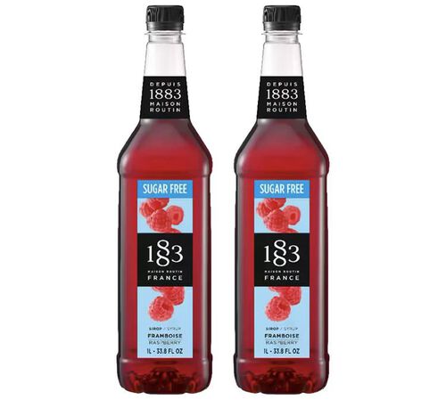 Sirop Framboise sans sucre - Routin 1883 - Bouteille Plastique - 2 x 1 L