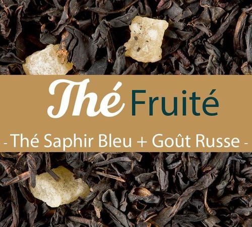 Th&eacute; Noir Saphir Bleu et Go&ucirc;t Russe Bio - Vrac 200 g - COMPTOIR FRAN&Ccedil;AIS DU TH&Eacute;