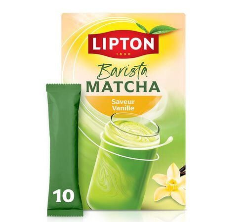 Barista Matcha original avoine vanille - Th&eacute; instantan&eacute; - 10 sticks  - LIPTON image number 1