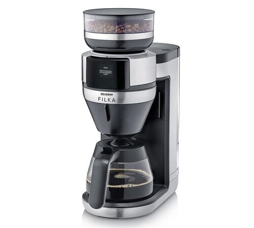 Cafeti&egrave;re filtre avec broyeur Filka 2.0 KA4852 verseuse en verre - SEVERIN
