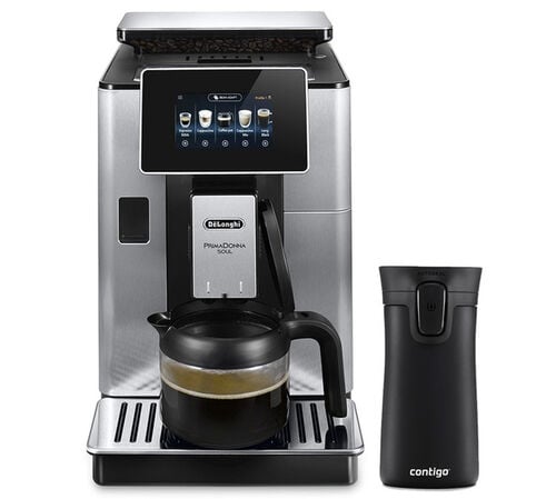 Expresso Broyeur DELONGHI Primadonna Soul ECAM 610.75.MB Gris - Carafe &agrave; caf&eacute;