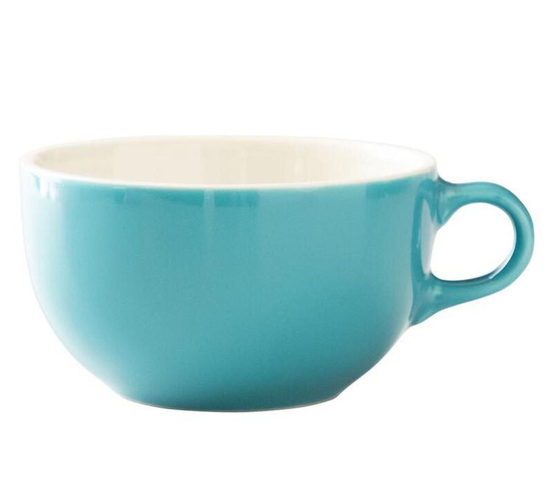 3 tasses Latte Bowl et sous-tasses turquoise 25 cl - ORIGAMI image number 1