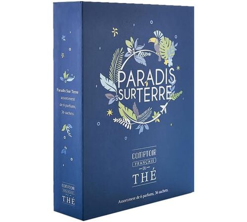 Coffret Th&eacute; Paradis sur Terre - 6 x 6 sachets - COMPTOIR FRAN&Ccedil;AIS DU TH&Eacute;