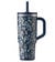Travel Cup isotherme bouchon &eacute;tanche - FLOWERS Bleu nuit - 900ml - QWETCH image