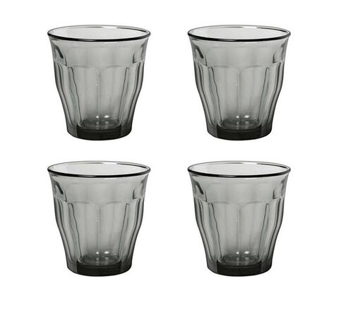 4 gobelets "Picardie" couleur gris 25 cl- Duralex